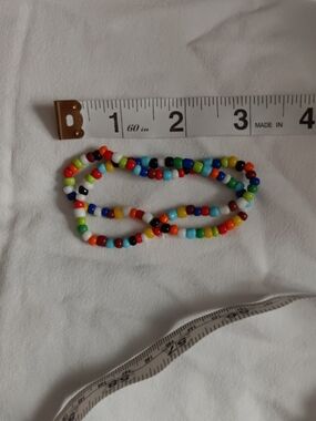 Multicolor stretch Bead Bracelet for Women L